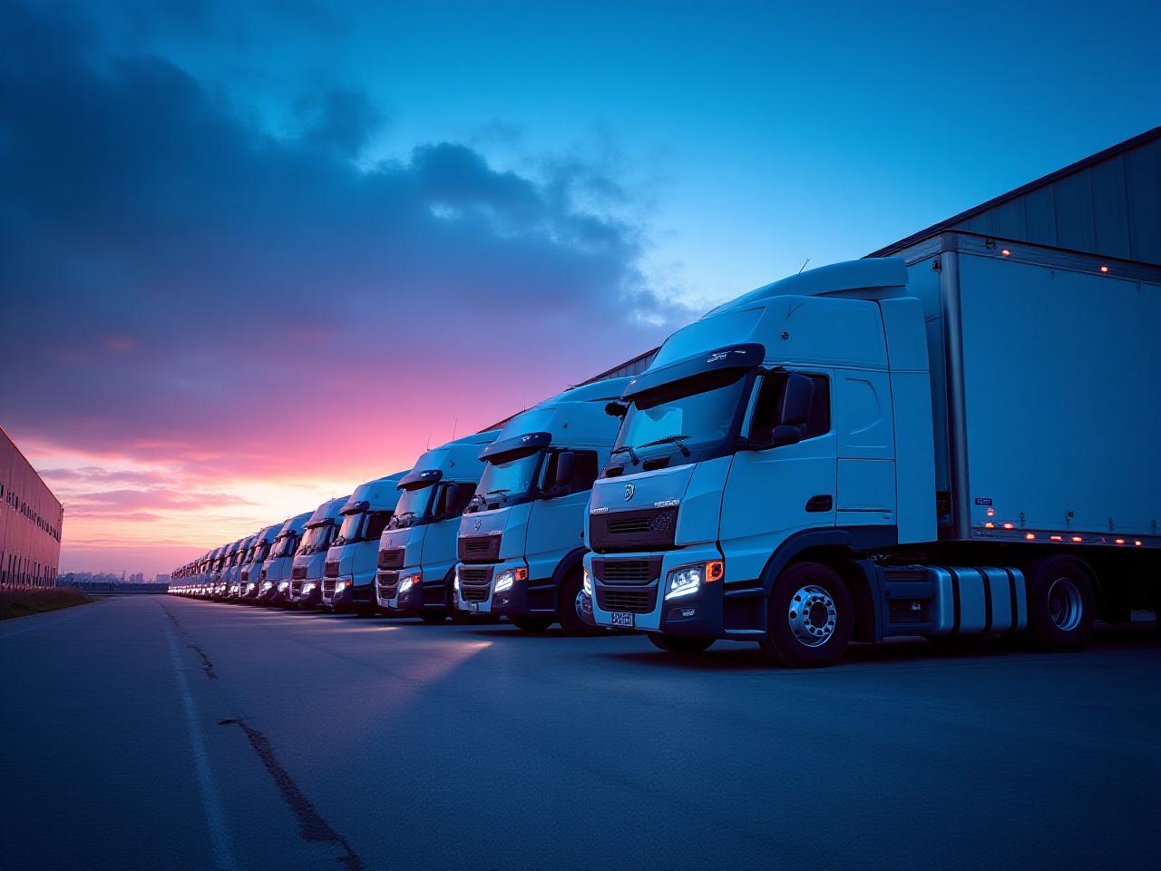 Modern logistics fleet at Watertown terminal