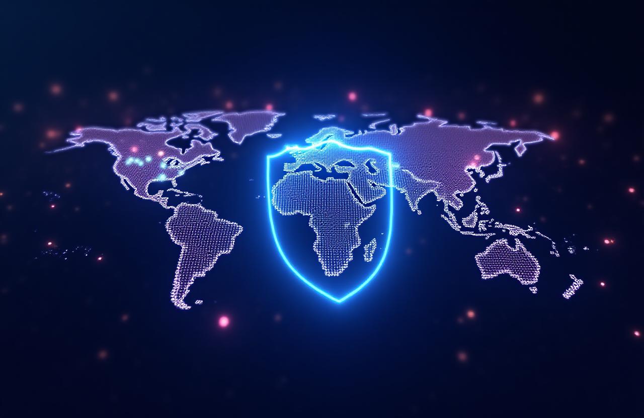 Secured data and logistics technology visual